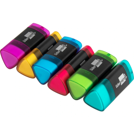 Liderpapel Goma de Borrar Triangular con Sacapuntas Ecológica sin PVC Colores Surtidos