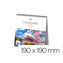 Calendario Espiral Triangular Liderpapel De Sobremesa Imagenes 2025 19x19 cm Papel 128 gr Con Pegatinas