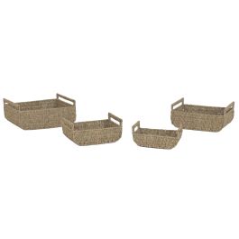 DKD Home Decor Cesta Balines Natural 45 x 34 x 20 cm Set de 4