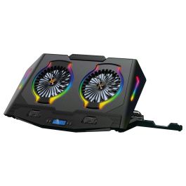 Conceptronic THYIA02B Soporte Refrigeración Portátil 17" Gaming - Ventiladores Silenciosos, Luz RGB Ajustable, Pantalla LCD, 4 Niveles Altura, Negro Precio: 40.88999948. SKU: S7810698