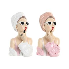 DKD Home Decor Figura Moderna de Resina Blanca y Rosa (2 Unidades) 15 x 27 x 15.5 cm Decoración Hogar Precio: 60.5. SKU: B1J5AE2DXR