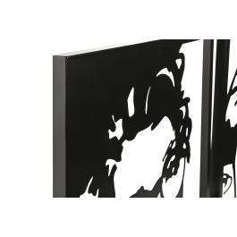 DKD Home Decor Set de 4 Decoraciones de Pared Moderno Negro Metal 40 x 2 x 60 cm