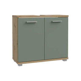 Forte Mueble bajo fregadero CHAMP CMPK021M888 2 puertas 69,9 x 28,9 x 62 cm Roble artesanal / Verde salvia