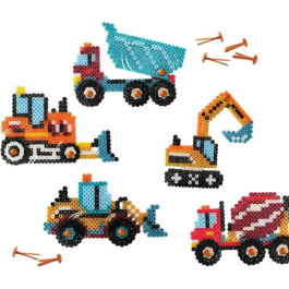 Ses Creative SES8710341062064 Cuentas de planchado - Crea 5 tipos de vehículos de construcción