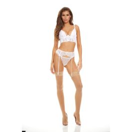 Conjunto de Lencería Bombshell Boudoir Blanco (L)