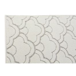 DKD Home Decor Alfombra Oriental Reveal Poliester Blanco Gris 180 x 120 cm