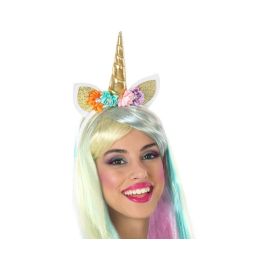 Diadema Carnaval Unicornio Fantasía Mujer Adulto Dorada con Flores y Orejas para Disfraz Precio: 1.49999949. SKU: B13G4ETJ87