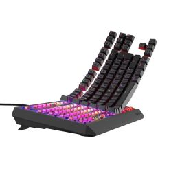 GENESIS Thor 230 TKL Teclado Gaming Mecánico Outemu Red, QWERTY Español, Retroiluminación LED RGB, USB, Negro