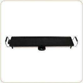 LITTLE BALANCE 8239 Happy Plancha 90, Plancha eléctrica 8-10 personas, Plato XXL antiadherente, Toda la comida, 2000W, Negro / Acero inoxidable