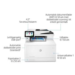 HP 3QA55A LaserJet Enterprise MFP M480f Impresora Láser Color Multifunción, Dúplex, ADF, Fax, 27 ppm, Empresa