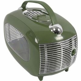 M Pets MPE6953182737032 Caja de transporte con asa y bandolera, apertura lateral, verde, máx. 5 kg