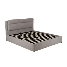 Cama Canapé Gris Tejido Dormitorio 191 X 212 X 113 cm