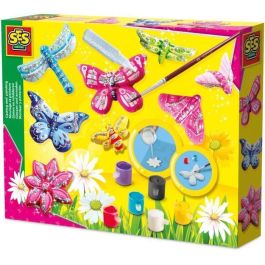Moldear y pintar - Mariposa y purpurina - SES CREATIVE - Molde grande, 6 colores de pintura, pincel, purpurina y escayola Precio: 28.49999999. SKU: B16QMPZFAT