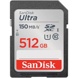 Sandisk Tarjeta SDXC Ultra 512GB Clase 10 UHS-I 150 MB/s Precio: 114.58999959. SKU: S55159949