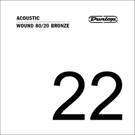 Dunlop Cuerda Acústica 80/20 Bronze .022 para Guitarra - Tensión equilibrada y tono completo