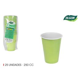 Set de 25 Vasos Bicolor Verde y Blanco 250 ml Algon (24 Cajas) Precio: 28.49999999. SKU: B18KGSGGZX