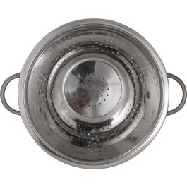 Quttin Colador de Acero Inoxidable con 2 Asas, Diámetro de 28.5 cm, Ideal para Escurrir Alimentos y Pasta en Cocina (12 Unidades)