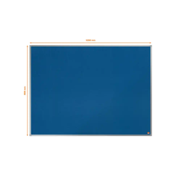 Tablero Fieltro Nobo Essence Marco Aluminio 90X120 Cm Azul