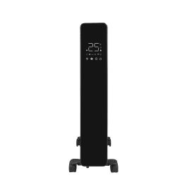 Edm Convector de aire con wifi 2000 W, Termostato Ajustable, App (Tuya), Compatible Google y Alexa, Temporizador 24h, Mando a Distancia, Negro
