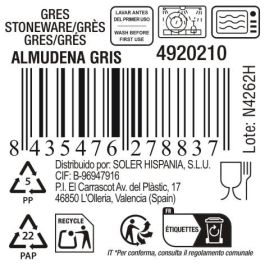 La Mediterranea Taza Almudena 90 cc Gris (36 Unidades)