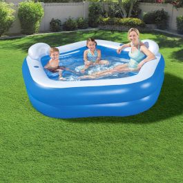 Bestway Piscina Hinchable 2 Camaras Family 213x206x69 cm +6 Años Jardin 54153