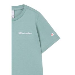 Camiseta de Manga Corta Infantil Champion Icons Contrast Aguamarina XL