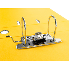 Liderpapel Archivador de Palanca Folio Documenta Rado Lomo 75mm Amarillo con Compresor Metálico