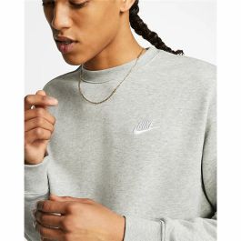 Sudadera sin Capucha Hombre Nike Sportswear Club Gris Gris claro M