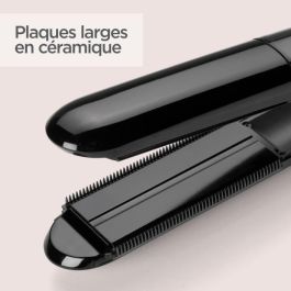 Plancha para el pelo recta a vapor BABYLISS ST492E - Placas de cerámica de 39 mm de ancho - 5 temperaturas 150 ° C-230 ° C-Calentador de cerámica avanzada