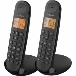 Logicom LOG1695682803788 DECT ILOA 255T DUO Teléfono Fijo Inalámbrico Negro con Contestador Automático