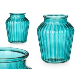 Jarrón de Cristal Turquesa Giftdecor 20x25 cm (6 Unidades) Precio: 30.89000046. SKU: B12Z96Q473