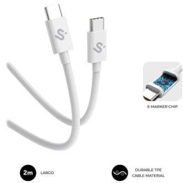 Cable USB-C a USB-C Subblim SUBCAB-C10011 2 m Blanco