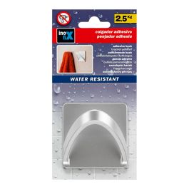 Inofix Colgador resistente al agua modelo cinta cromo, PVC, adhesivo water resistant, para baños/duchas/ambientes húmedos