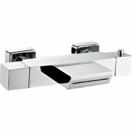 ROUSSEAU KAREN Grifo monomando termostático para baño y ducha, acabado Cromo, cuerpo de latón, mango de metal, cabezales de cerámica, 150mm