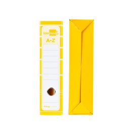 Archivador De Palanca Liderpapel A4 Filing System Forrado Sin Rado Lomo 80 mm Amarillo Con Caja Y Compresor Metal