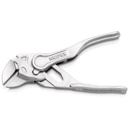 Knipex 86 04 100 Alicates Bimateria Universales de 100 mm Zangenschlüssel XS, Acero Cromado, hasta 2.1 cm