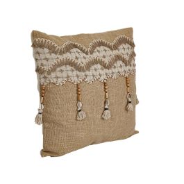 Cojín Romimex Beige Borlas 45 x 8 x 45 cm Bordado Precio: 33.59000051. SKU: B1ECL4CJGN