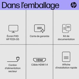 HP Monitor P22h G5 / 21,5" / FHD / VGA-HDMI-DisplayPort / Regulable Altura HP Monitor P22h G5 / 21,5" / FHD / VGA-HDMI-DisplayPort / Regulable Altura