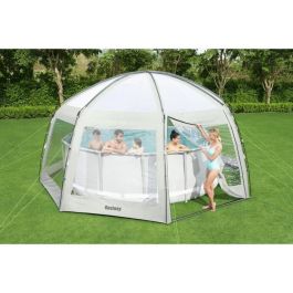 Bestway Cúpula de protección Flowclear para piscinas elevadas redondas 6 x 6 x 2,95 m