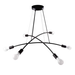 SKD-0222-17 Lámpara Colgante de Metal San Juan del Rio, Diseño Elegante, Compatible Bombilla LED E27, Cable Regulable en Altura