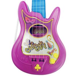 Reig Guitarra Eléctrica de Juguete Fiesta 4 Cuerdas para Niños +4 Años, Plástico, 56x18x4 cm
