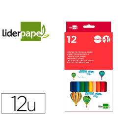 Liderpapel Lápices de Colores Jumbo con Sacapuntas, Caja de 12 Unidades, Colores Surtidos Precio: 4.9904272. SKU: B14GYJNZK9
