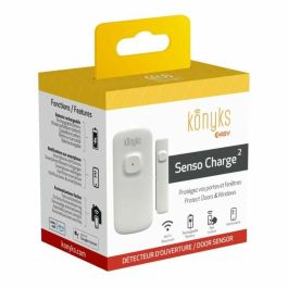 Konyks KON3770024338218 Senso Charge 2, Detector de apertura Wi-Fi puertas y ventanas, batería 1 año, notificaciones smartphone