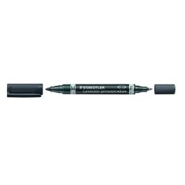 Marcador Permanente Staedtler 348 Lumocolor Duo Conico Negro (Set de 10) Precio: 21.58999975. SKU: BIX348-9