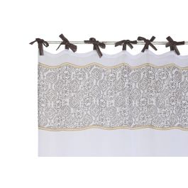 Cortina Cottage DKD Home Decor Blanco Marron 260 x 260 x 140 cm (2 Unidades)