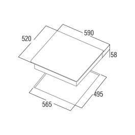 Placa de Inducción Cata IB6303BK 60 cm 7100 W