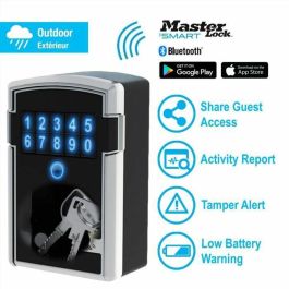 Master Lock Secure Bluetooth Keybox Formato L - Llave Conectada para Compartir Acceso Seguro