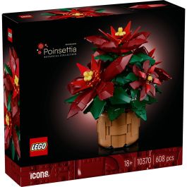 LEGO 10370 Juego de Construcción Icons Flor de Pascua Weihnachtsstern con 608 Piezas