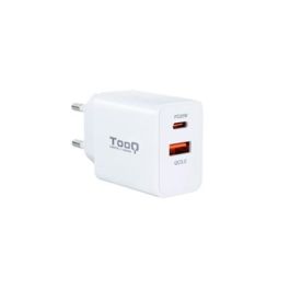 TooQ TQWC-2SC04WT Cargador de Pared Carga Rápida 20W Doble Puerto USB-C Power Delivery y USB-A Quick Charge 3.0 Blanco Precio: 9.5000004. SKU: S0234372