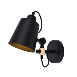 Edm Aplique de pared metálico E27 60W negro 25x27cm Precio: 33.7900002. SKU: S7902687